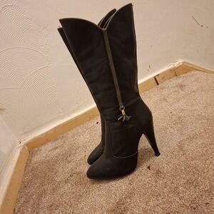 Boots Black Heeled Boots for Women